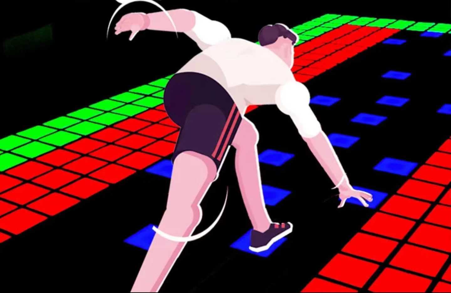 Game activate led dance floor grid  HS-LDF01G